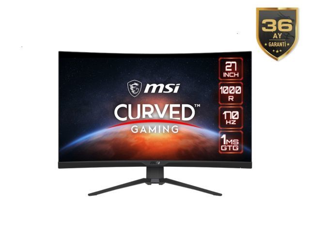 MSI 27 MAG 275CQRF QD CURVED 1000R VA 2560X1440 (WQHD) 16:9 170HZ 1MS FREESYNC PREMIUM GAMING MONITOR