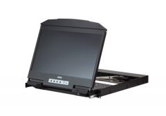 ATEN CL3800NW-ATA-TQG LCD KVM KONSOL 1U ULTRA SHORT DEPTH DUAL RAIL WIDESCREEN FULL HD 1920 X 1080 - 60 HZ